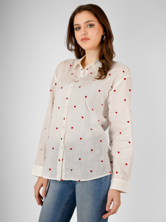 All heart cotton shirt